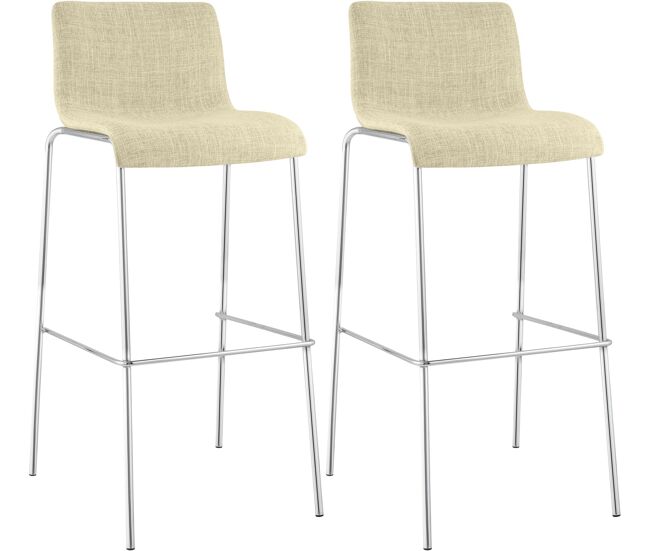 Set de 2x taburetes hoover tapizado en tela 100x43x48 cm