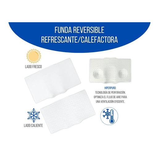 Almofada Ergonômica Anti-Rugas e Antizonação ERGO Extra Grande (65 cm), com Lados Frio-Quente