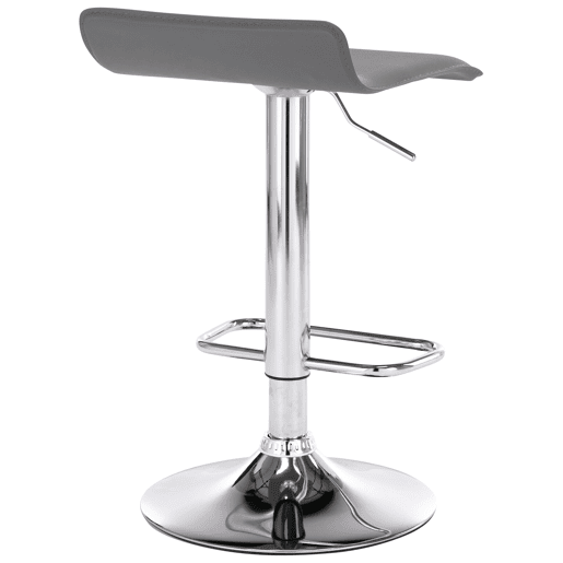 Set De 2 Taburetes Dyn en Cuero PU Simil cuero Gris 41X38X65 cm