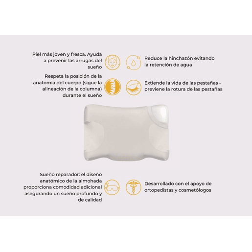 Almofada de Espuma com Memória Anti-Envelhecimento - Seda de Beleza com Capa de Almofada de Lyocell, Anti-Rugas Almofada de Espuma com Memória Anti-Envelhecimento - Seda de Beleza com Capa de Almofada de Lyocell, Anti-Rugas