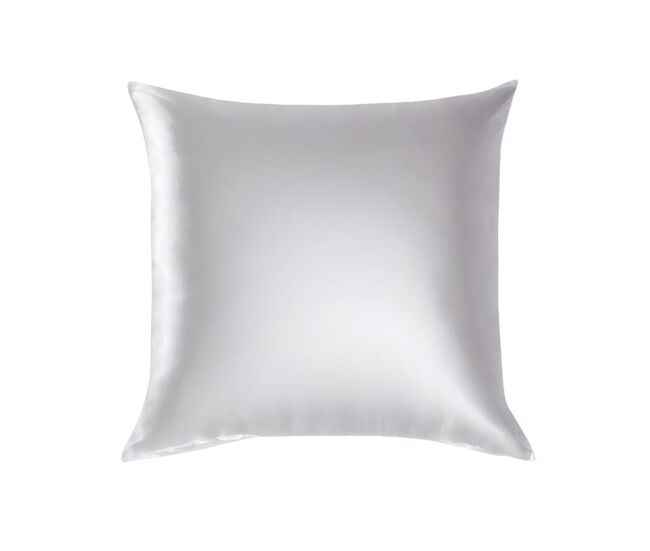 Funda de almohada de pura seda de morera de 22 momme tamaño 65x65 cm, blanca