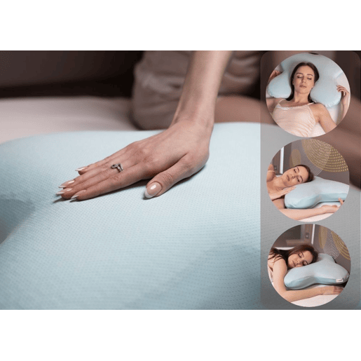 Almofada de Espuma com Memória em Forma de Borboleta com Gel Refrescante, Dupla Face Refrescante, Infusão de Chá Verde