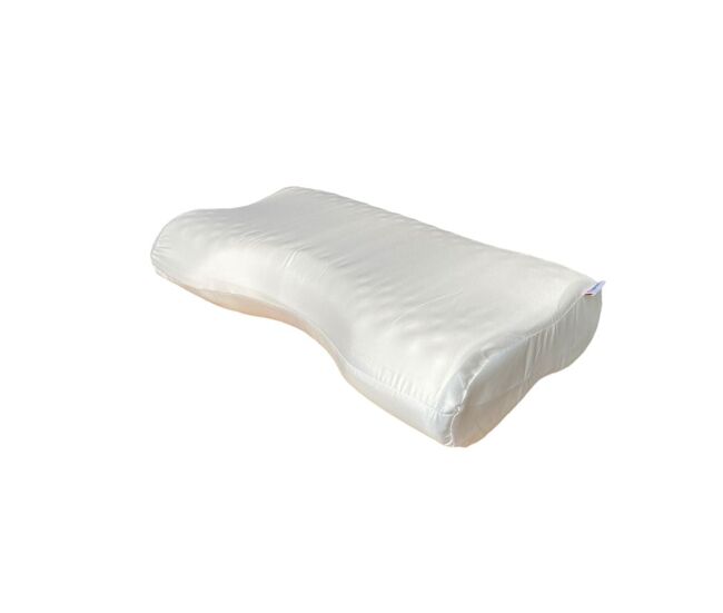 Almohada anti-ronquidos con superficie de masaje doble, espuma con memoria, acompañada de una funda de satín adicional