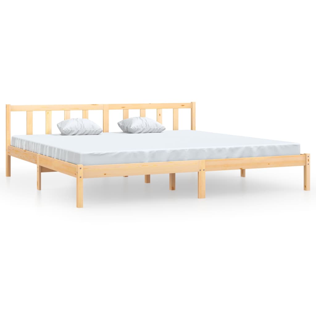 Estructura de cama madera maciza de pino super king 180x200 cm