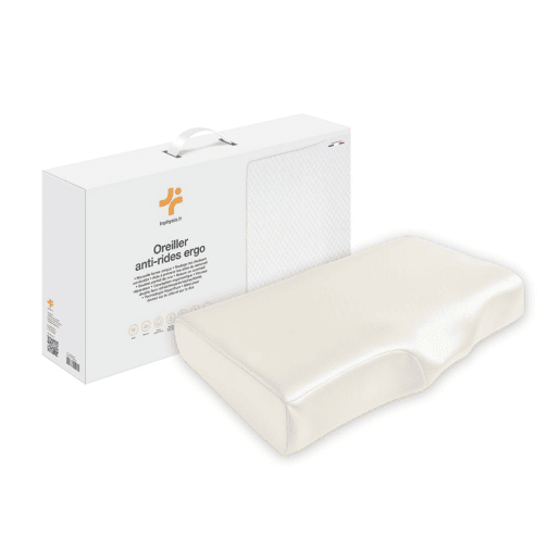 Almofada Ergonômica Anti-Rugas e Antiacúfenos ERGO Extra Grande com Capa de Almofada de seda