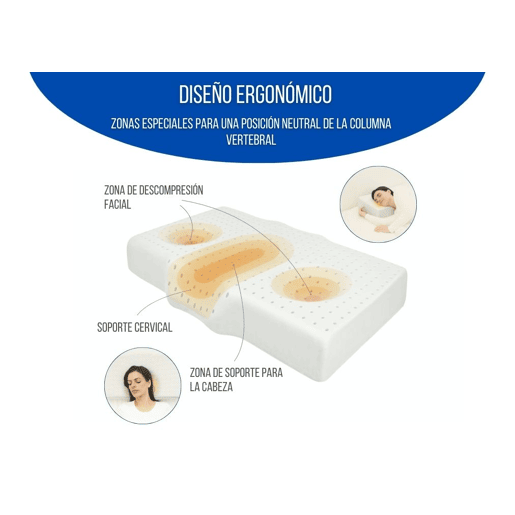 Almofada Ergonômica Anti-Rugas e Antiacúfenos ERGO Extra Grande com Capa de Almofada de seda