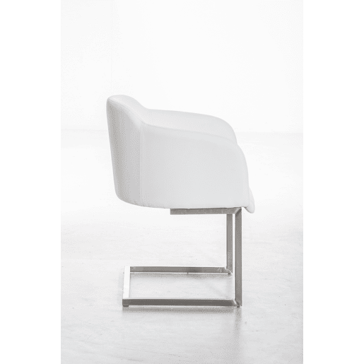 Butaca De Salón Magnus Simil cuero Blanco 46X62X80 cm