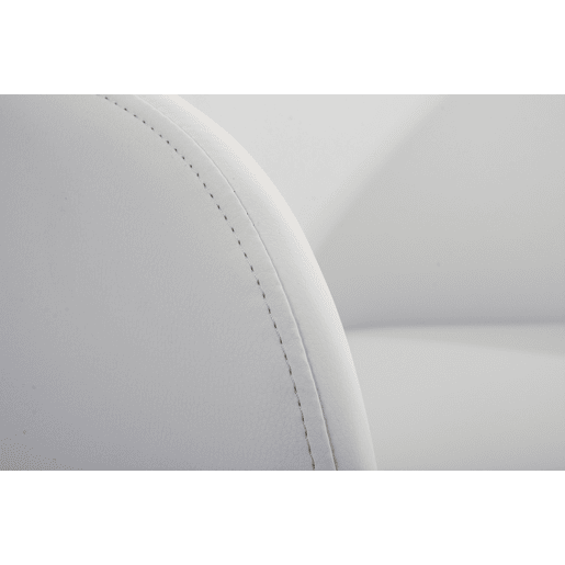 Butaca De Salón Magnus Simil cuero Blanco 46X62X80 cm
