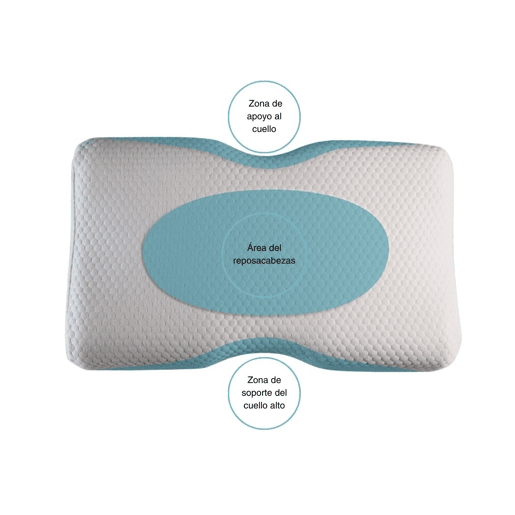 Almofada de Espuma com Memória Duo Ergonômica e Cervical Duas Alturas Diferentes, Densidade Média-Alta