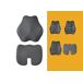 Conjunto de Cojín Fesiero y Cojín de Soporte Lumbar Alargado Conjunto de Cojín Fesiero y Cojín de Soporte Lumbar Alargado Negro