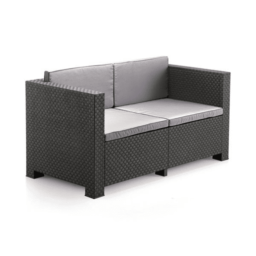 Móveis de jardim SP Berner Diva Tropea Antracite Cinzento escuro (4 Peças)
