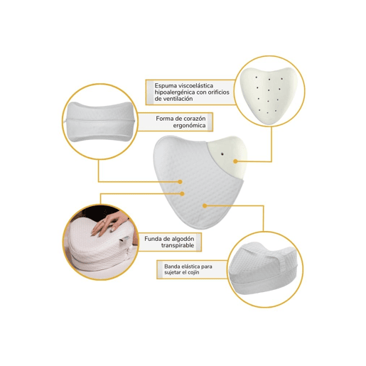 Almofada para Joelhos em Forma de Coração Capa de algodão respirável, Faixa elástica Almofada para Joelhos em Forma de Coração Capa de algodão respirável, Faixa elástica