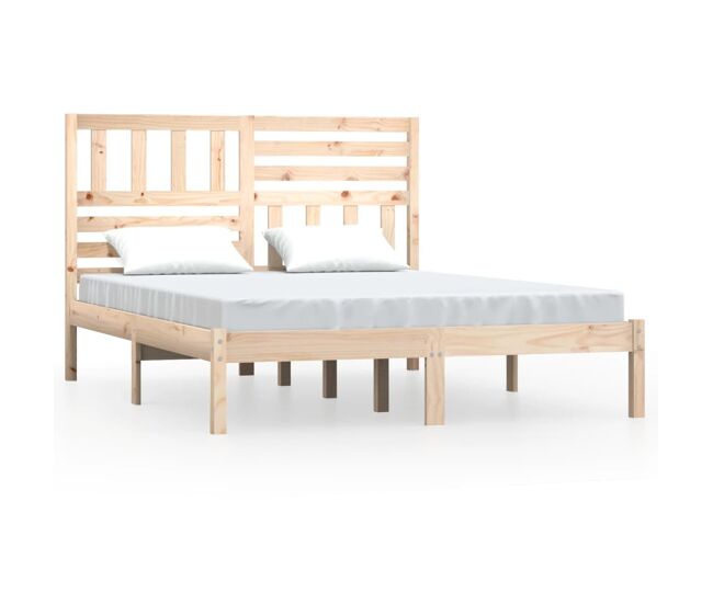 Estructura de cama madera maciza de pino 120x200 cm