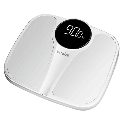 Briebe SC1124W Balança de Casa de Banho Digital, Alta Precisão 180Kg, Visor LED, Desligar Automático, , Branco