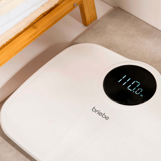 Briebe SC1124W Balança de Casa de Banho Digital, Alta Precisão 180Kg, Visor LED, Desligar Automático, , Branco