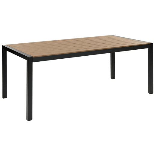 Mesa de refeição de jardim VERNIO 180 cm 90 cm Metal CastanhoPreto