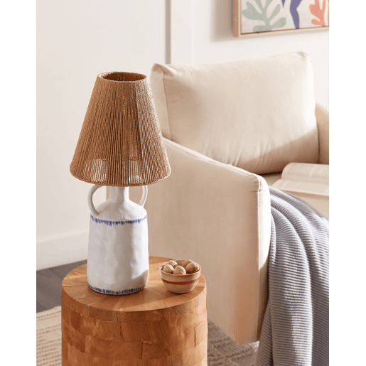 Candeeiro de mesa LARISSOS Cerâmica Branco