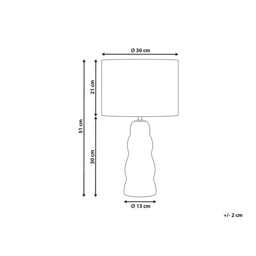 Candeeiro de mesa VILAR Cerâmica Preto