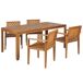 Beliani Conjunto de comedor BARATTI Beliani Conjunto de comedor BARATTI Marrón