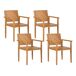 Beliani Conjunto de comedor BARATTI Beliani Conjunto de comedor BARATTI Marrón