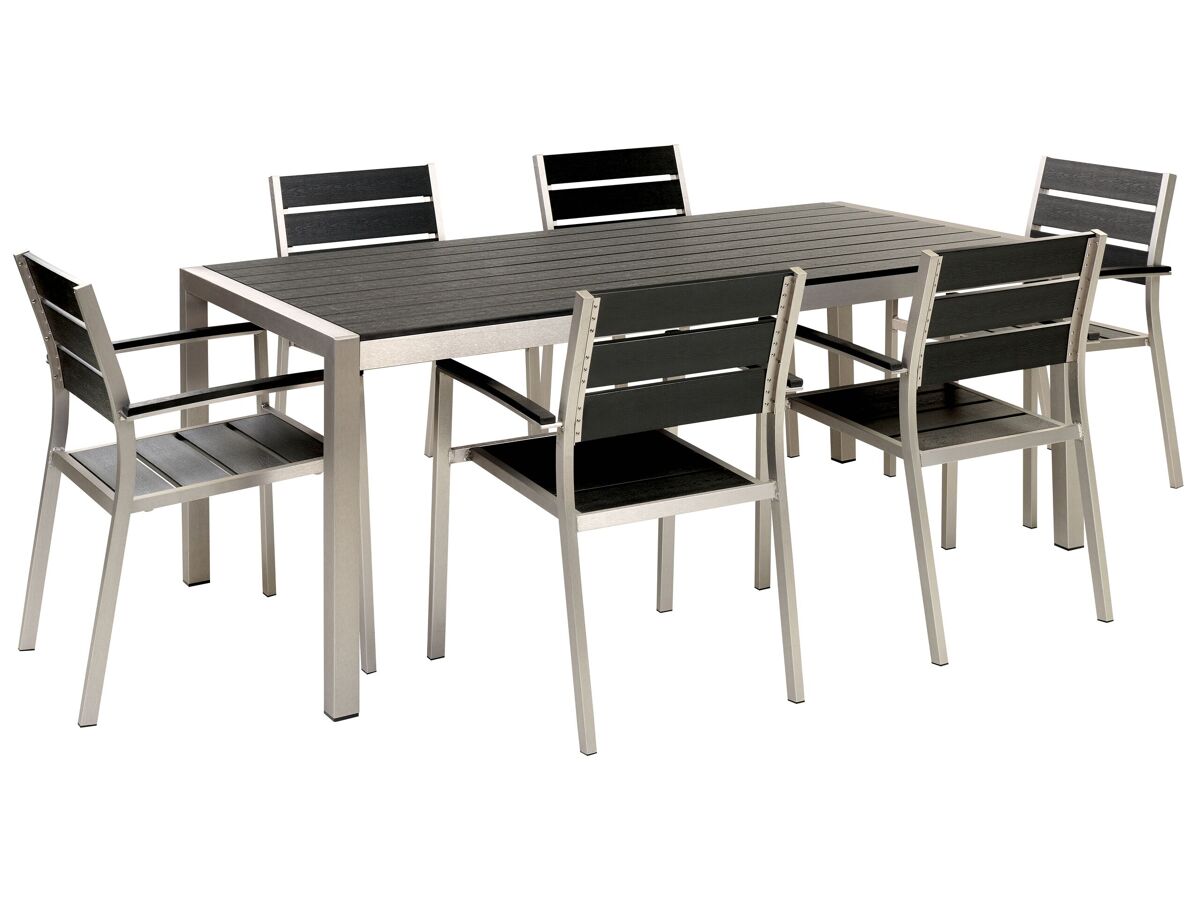 Beliani Conjunto de comedor VERNIO Negro