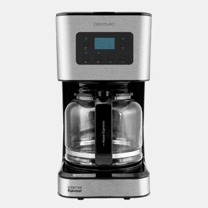 Cecotec Máquina de café de filtro, para 12 chávenas, com acabamentos em aço inoxidável e intensificador de aroma.