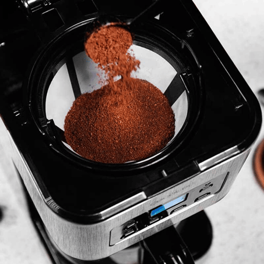 Cecotec Máquina de café de filtro, para 12 chávenas, com acabamentos em aço inoxidável e intensificador de aroma.