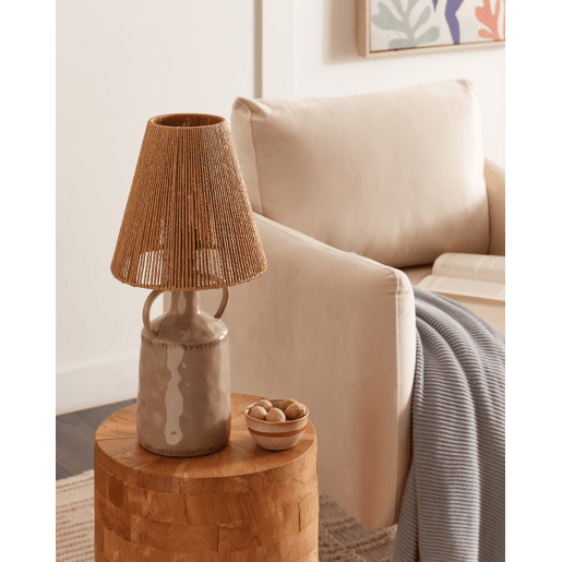 Candeeiro de mesa LARISSOS Cerâmica Taupe