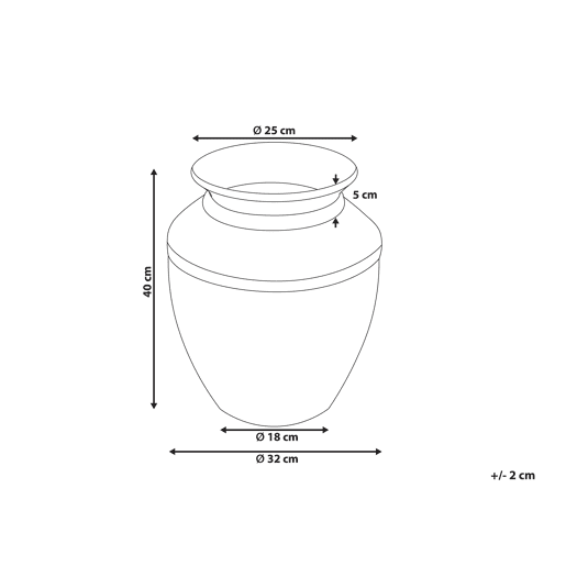 Jarro decorativo PUCHONG Cerâmica 40 cm Cobre
