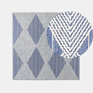 Tapete DATCA Azul 200 x 200 cm Lã