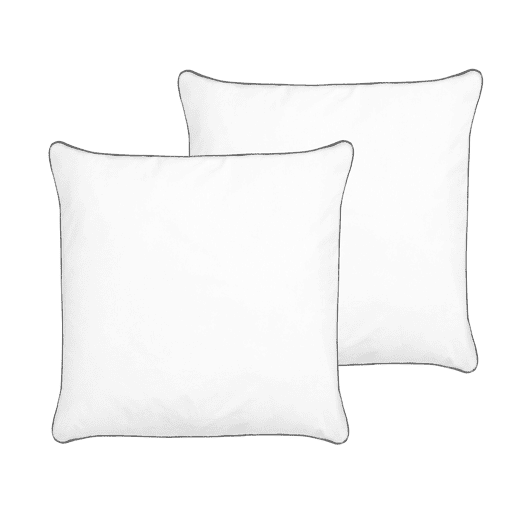 Conjunto de 2 almofadas PELISTER Baixa Microfibra 80 x 80 cm Branco Conjunto de 2 almofadas PELISTER Baixa Microfibra 80 x 80 cm Branco