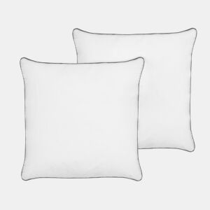 Conjunto de 2 almofadas PELISTER Baixa Microfibra 80 x 80 cm Branco