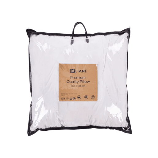 Conjunto de 2 almofadas PELISTER Baixa Microfibra 80 x 80 cm Branco Conjunto de 2 almofadas PELISTER Baixa Microfibra 80 x 80 cm Branco