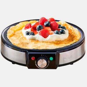 Briebe CM1137 Máquina de Fazer Crepes, Diámetro 30cm, Placa Antiaderente, Temperatura Ajustável, 1600, Preto