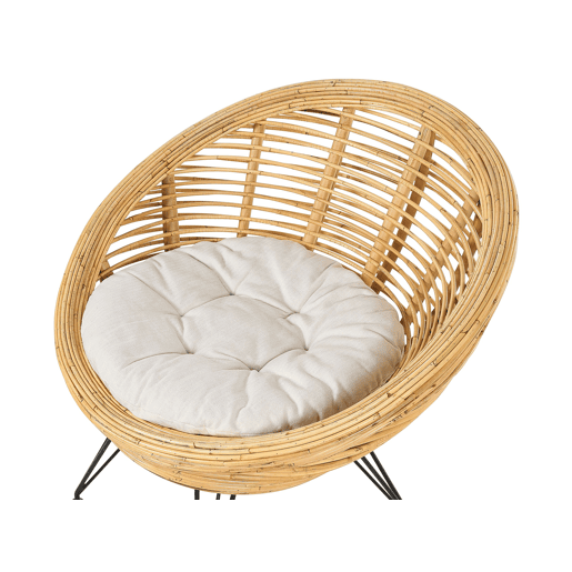 Conjunto de sofás de jardim 4 lugares MARATEA Rattan Natural