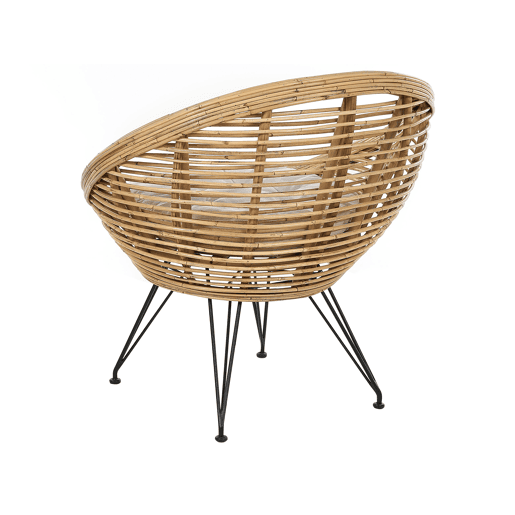 Conjunto de jardim com mesa 3 lugares MARATEACESENATICO Rattan Natural