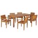 Beliani Conjunto de comedor BARATTI Beliani Conjunto de comedor BARATTI Marrón