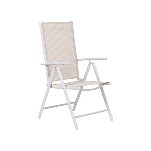 Conjunto de refeições de jardim 6 lugares CATANIA Metal Creme