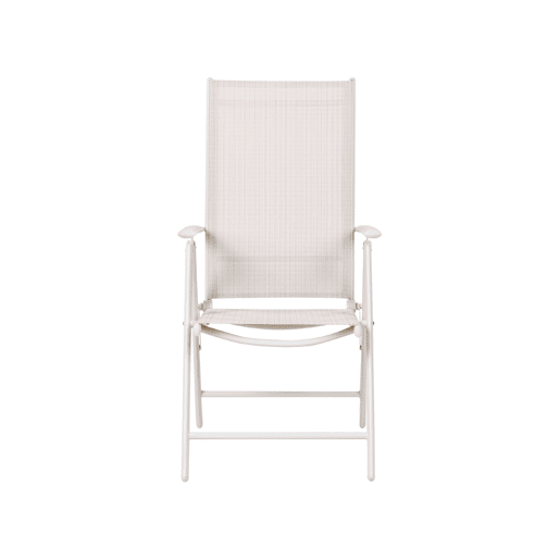 Conjunto de refeições de jardim 6 lugares CATANIA Metal Creme