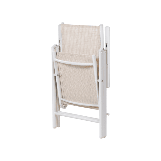 Conjunto de refeições de jardim 6 lugares CATANIA Metal Creme