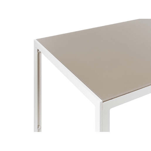 Conjunto de refeições de jardim 6 lugares CATANIA Metal Creme