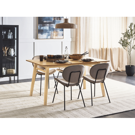 Mesa de jantar VARLEY Freixo natural 150 cm 90 cm