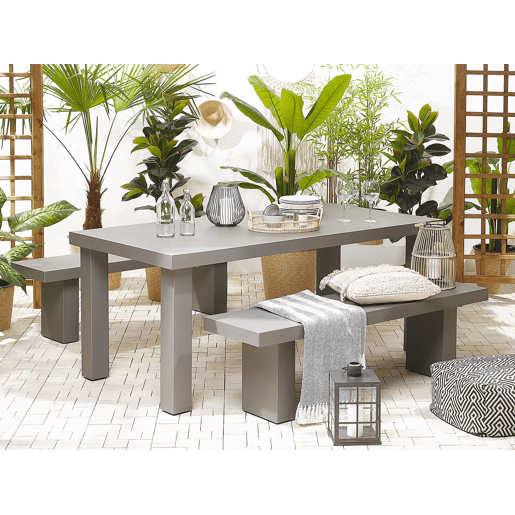 Mesa de refeição de jardim TARANTO 180 cm 90 cm Betão Cinzento