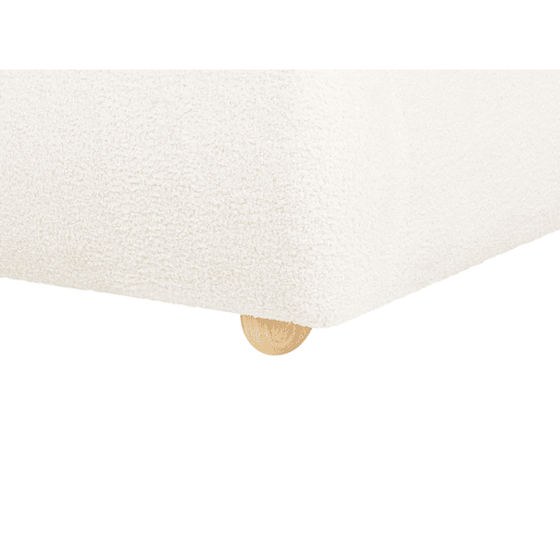 Cama baú Bouclé BLAGNAC 160 x 200 cm Branco creme