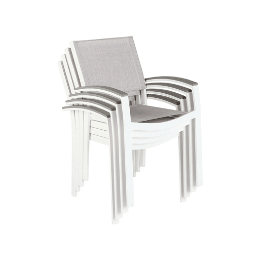 Conjunto de refeições de jardim 8 lugares PERETA Metal Cinzento