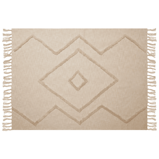Manta JAUNPUR Algodão 130 x 180 cm Creme
