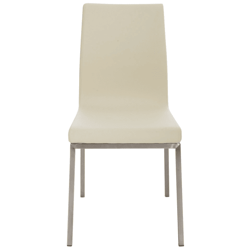 Set de 2 sillas de comedor Colmar Simil cuero Crema 50X40X88 cm
