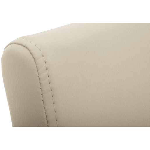 Set de 2 sillas de comedor Colmar Simil cuero Crema 50X40X88 cm