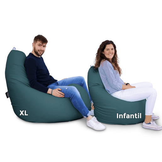 Puff Pera Relax Polipiel Glaciar XL HAPPERS