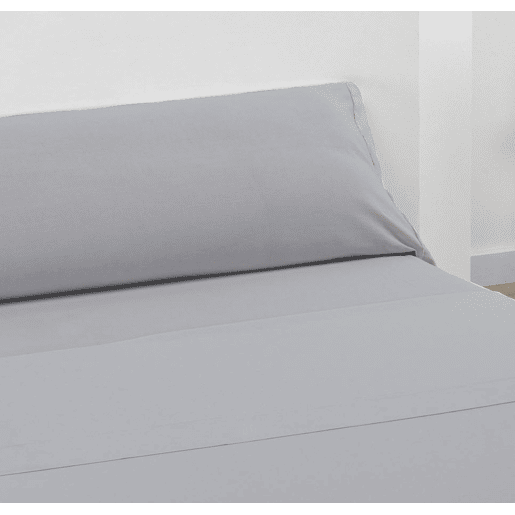 Conjunto de lençóis lisos 100% algodão cinza para cama de 180cm Donegal Collections